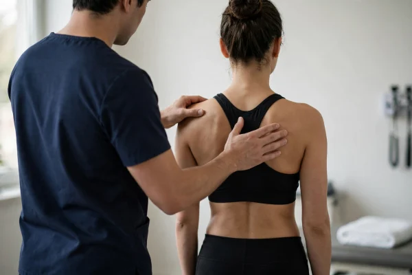 chiropractor evaluating